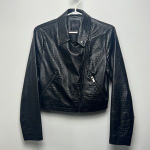 Dynamite faux black leather jacket size medium